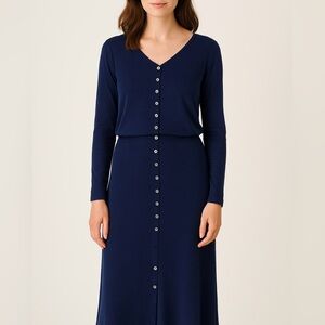 Vintage Matching Button Up Blouse & Skirt Set